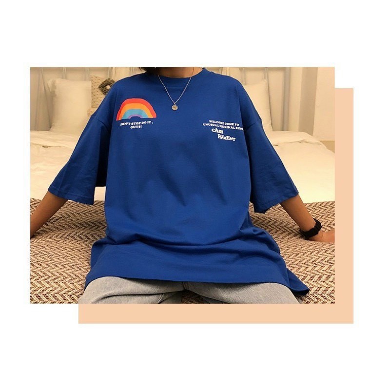 ÁO TAY LỞ THÊU KUTE FROM RỘNG FREE SIZE Unisex Phù Hợp Cả Nam Và Nữ | BigBuy360 - bigbuy360.vn