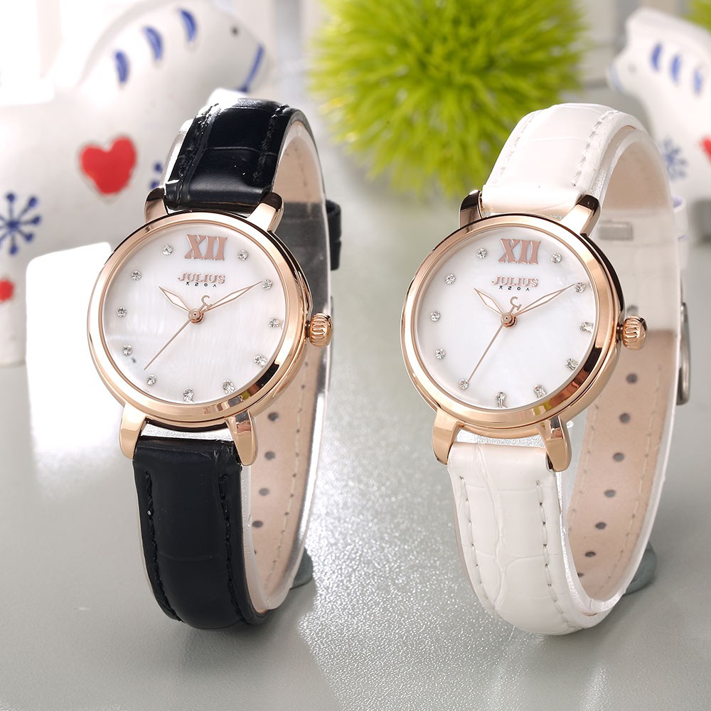 Đồng Hồ Nữ Julius JA-945 JU1178 dây da 5 màu xinh xắn