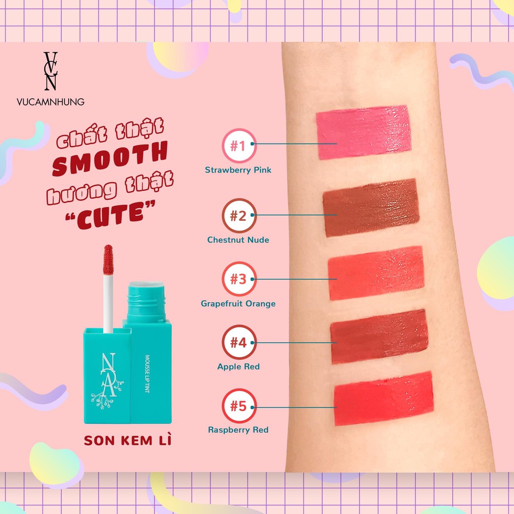 Son kem lì VCN - Mousse Lip Tint VCN 5g