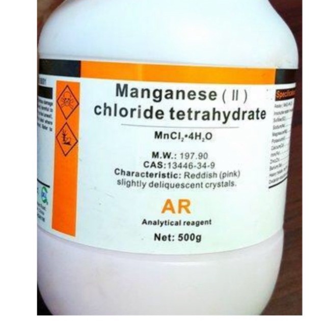 Hoá chất MnCl2 Mangan(II) clorua lọ 500g  CAS 13446-34-9 Manganese chloride