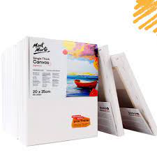 Vải Toan Vẽ Mont Marte vẽ màu acrylic, sơn dầu Úc Signature Single Thick Canvas sơn lót 3 lớp (Nhiều Size)