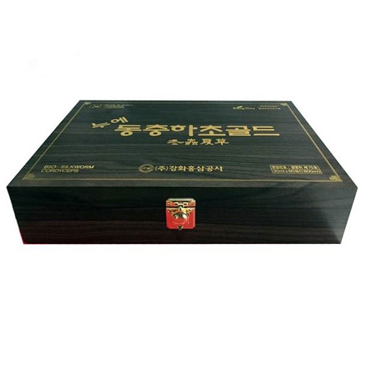 Đông Trùng Hạ Thảo Hàn Quốc dạng nước hộp gỗ đen Kanghwa 60 gói x 30ml