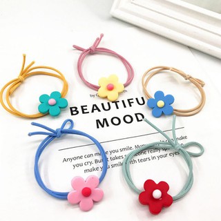 Fashion Girl Elastic Ropes Rope Ponytail Flower Hair Accessories
