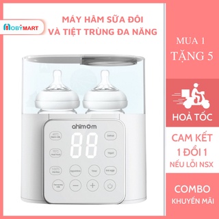Máy hâm sữa Ahimom Duo Lux - máy hâm sữa đôi và tiệt trùng đa năng MobyMart