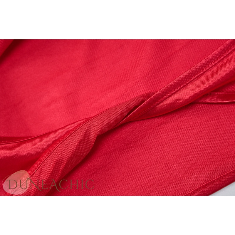 DUNEA Áo dài tay cổ tròn cắt xẻ gợi cảm thời trang dành cho nữ