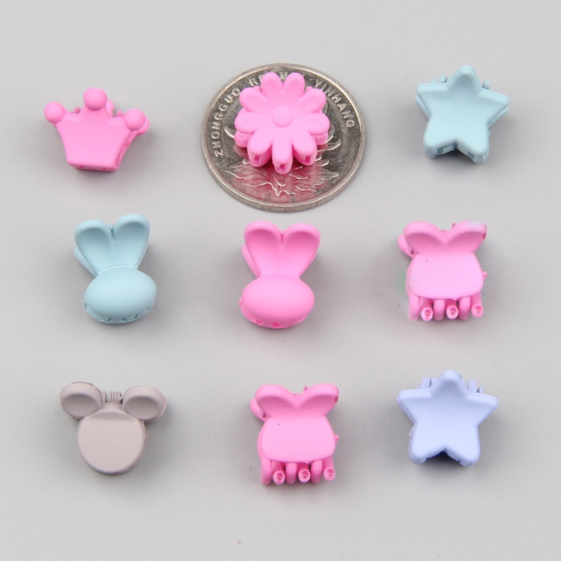 Set 30 kẹp tóc mini nhiều màu sắc hình thỏ/hoa/ngôi sao/vương miện dễ thương dành cho bé