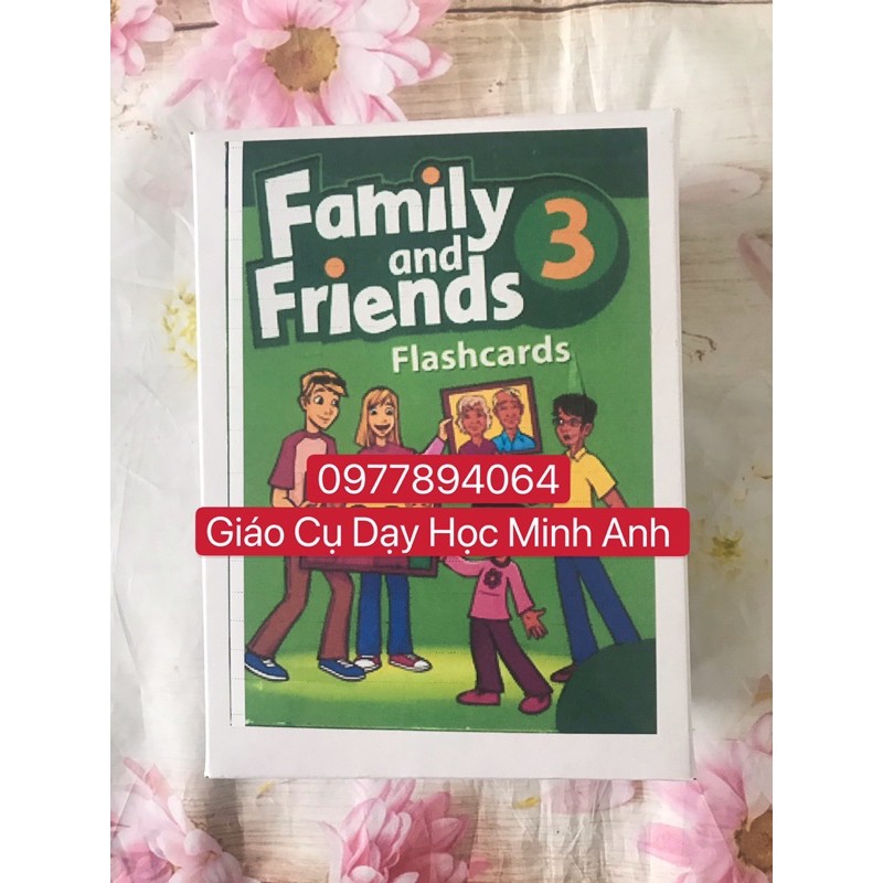 Flashcards  Family and Friends 3 phiên bản 1st ☘️ thiết  kế 2 mặt kèm phiên âm ☘️Chất liệu C300 cán bóng☘️