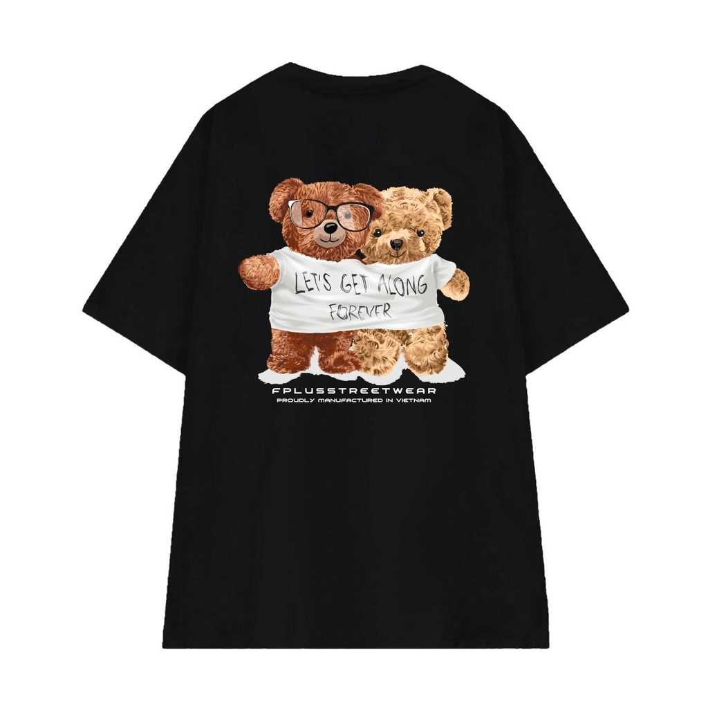 Áo thun unisex nam nữ form rộng tay lỡ in hình cá tính FPLUS FP143