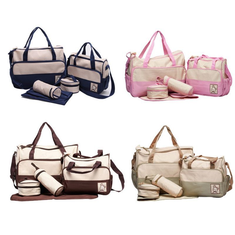 Set 5 Túi Đựng Tã Em Bé Đa Năng Tiện Dụng Chất Lượng Cao