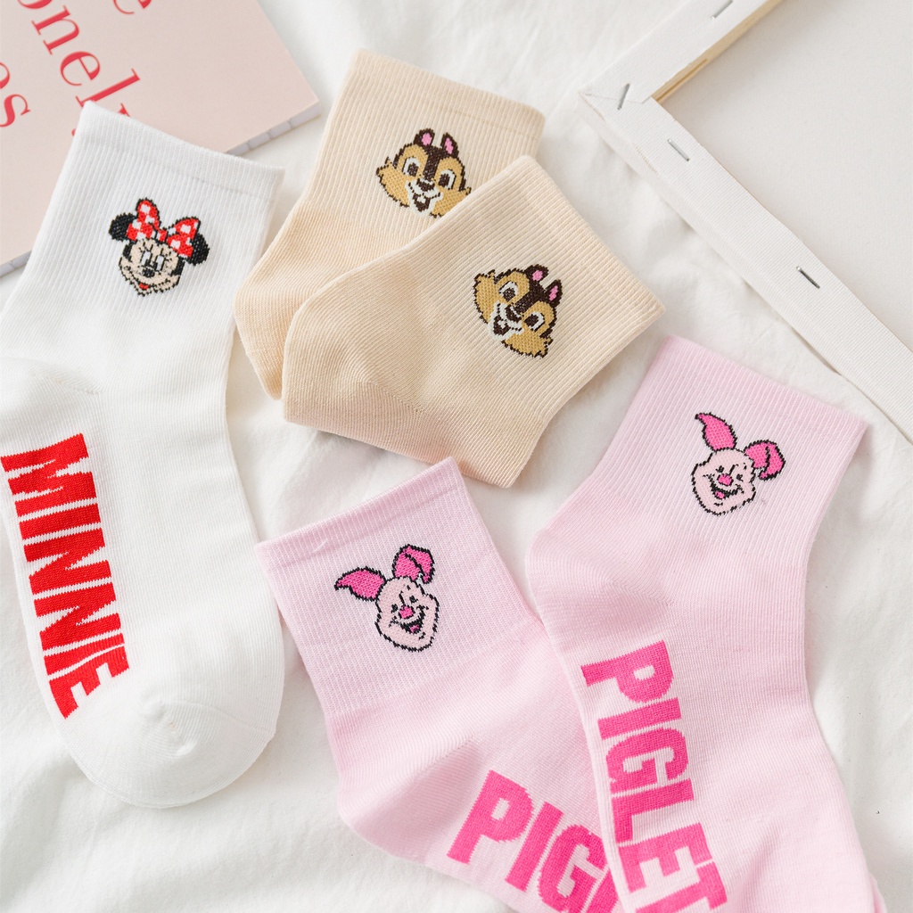 Vớ Nữ Họa Tiết Hoạt Hình Chuột Mickey Vịt Donald