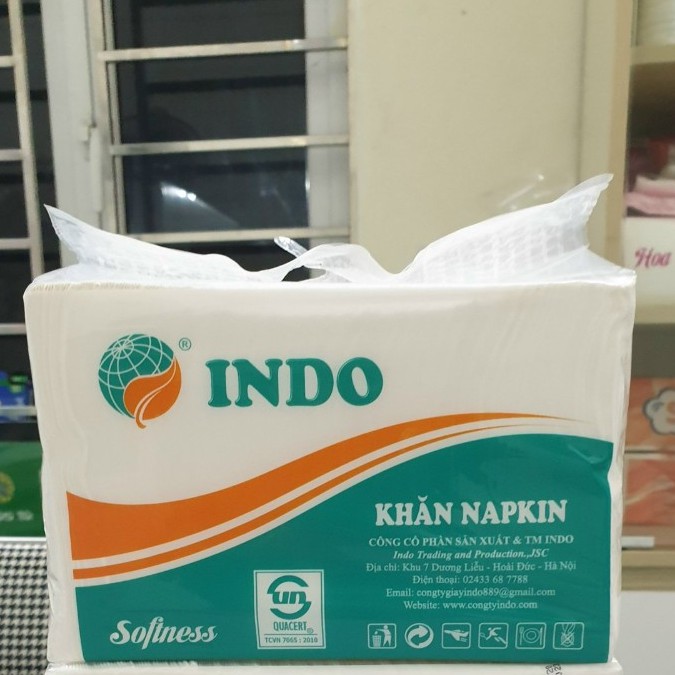 GIẤY ĂN NAPKIN 0.5KG( XANH NHẠT)