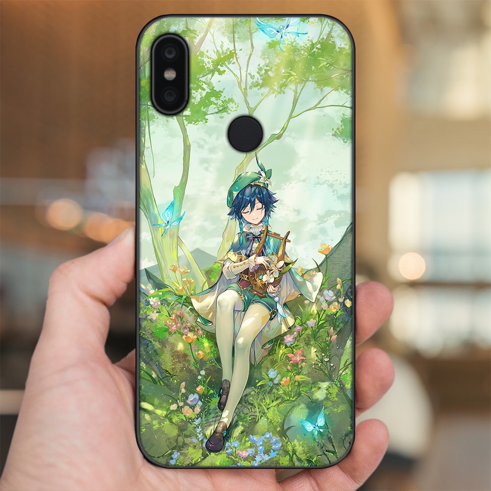 Ốp lưng Xiaomi Redmi S2 viền đen in hình Venti Genshin Impact