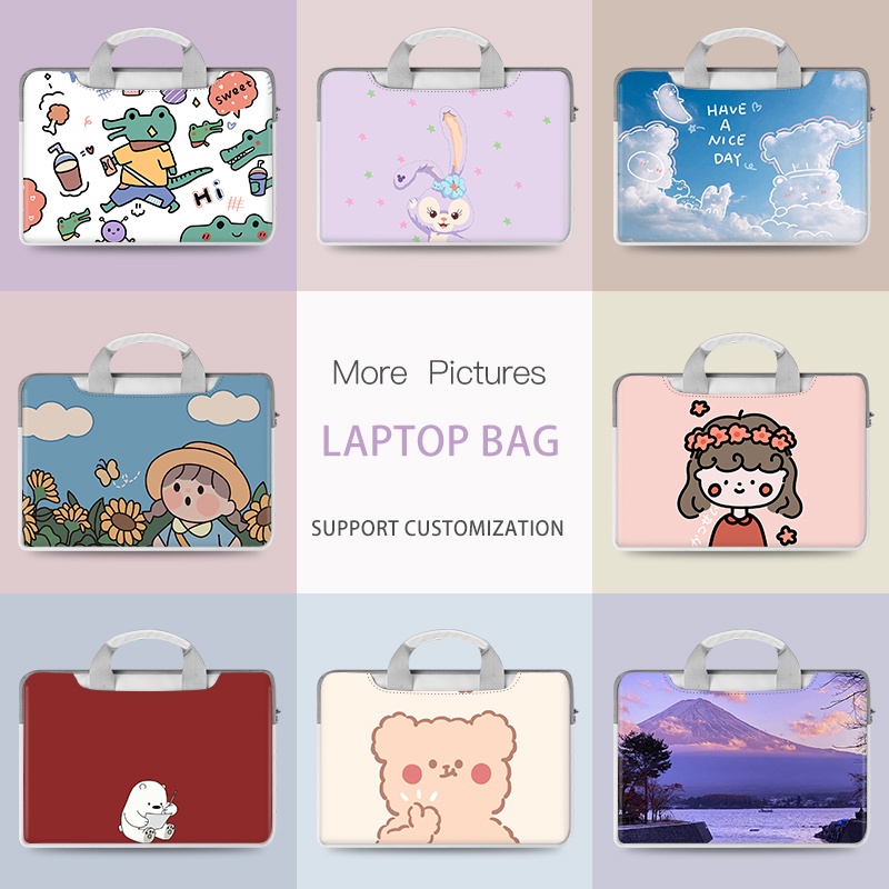 Túi đựng laptop 14/15/17 inch lót nhung chống thấm nước chống sốc tiện dụng mang đi du lịch