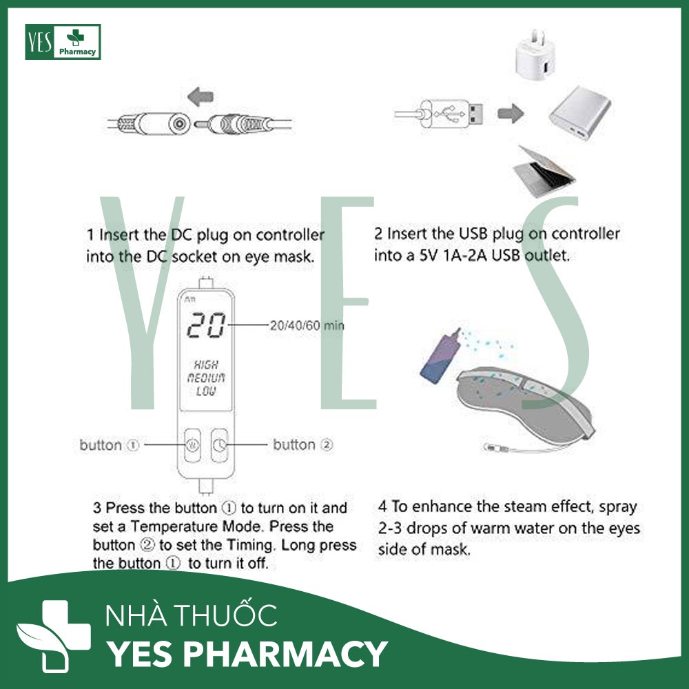 Máy chườm ấm mắt AROMA SEASON - Nhà thuốc Yes Pharmacy