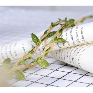 1 mét dây thừng có lá trang trí đồ handmade (bán theo mét)