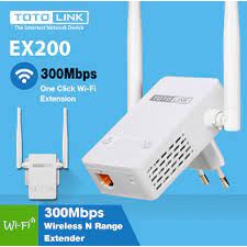 Bộ Kích Sóng wifi Totolink EX200 Chuẩn N300Mbps Có Cổng Lan -Hàng Chính Hãng