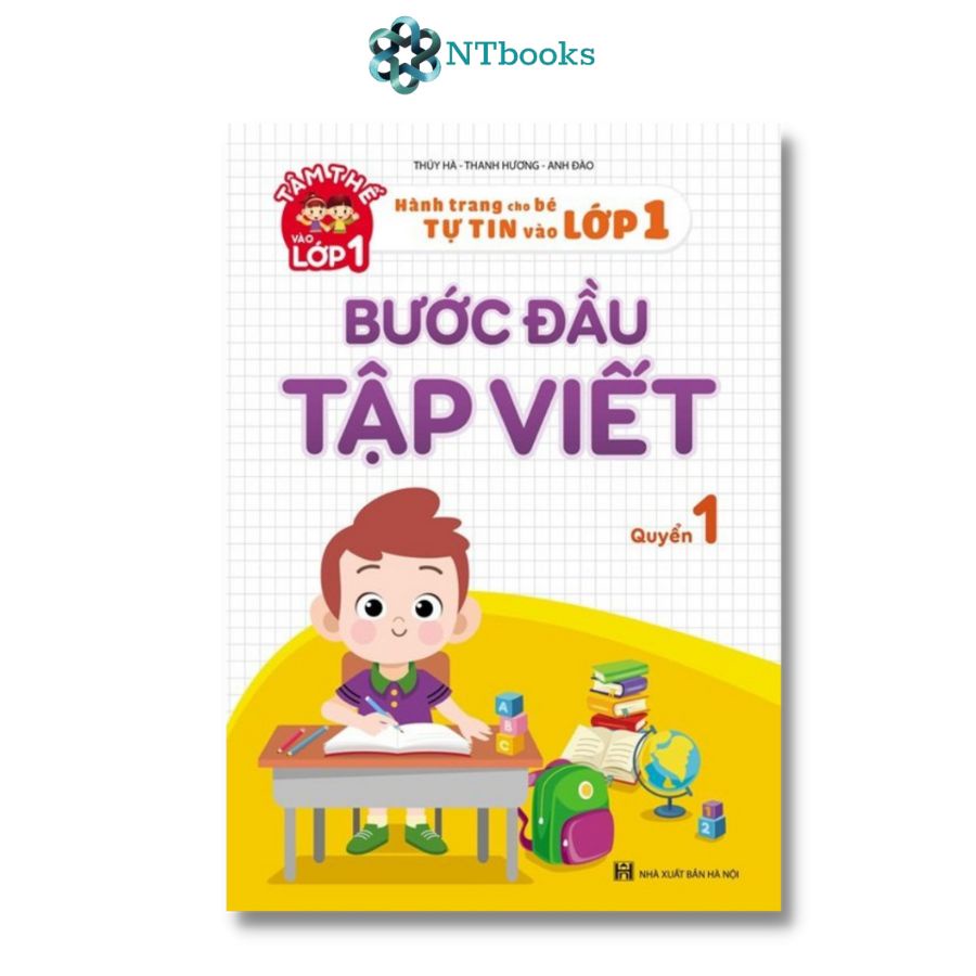 Bộ 2 cuốn sách Bước đầu tập viết 1,2 - Hành trang cho bé tự tin vào lớp 1