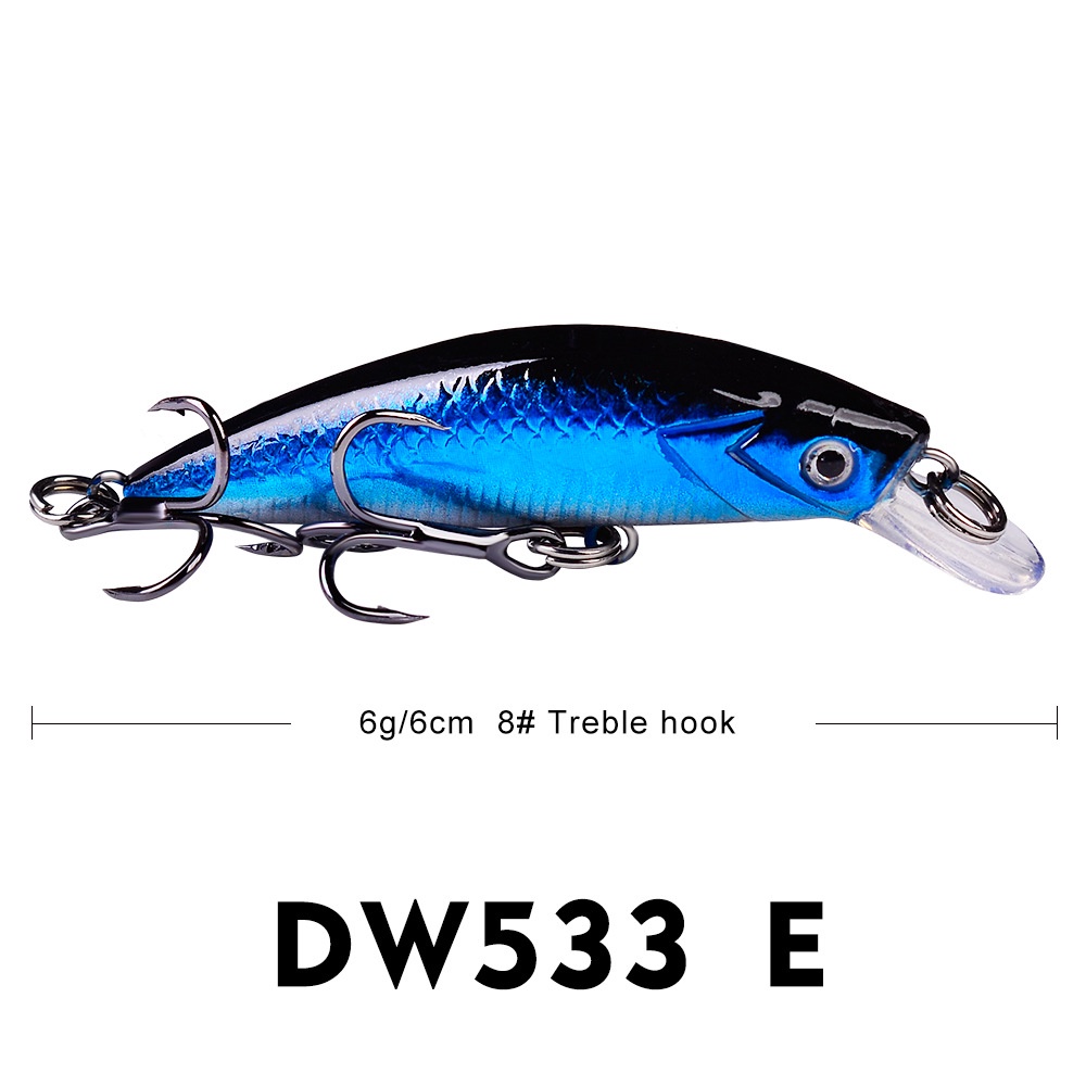 Mồi Câu Lure Cá Gỉa Minnow Dài 6cm nặng  6m _ Mồi Câu Cá Lóc _ Lure _ 11