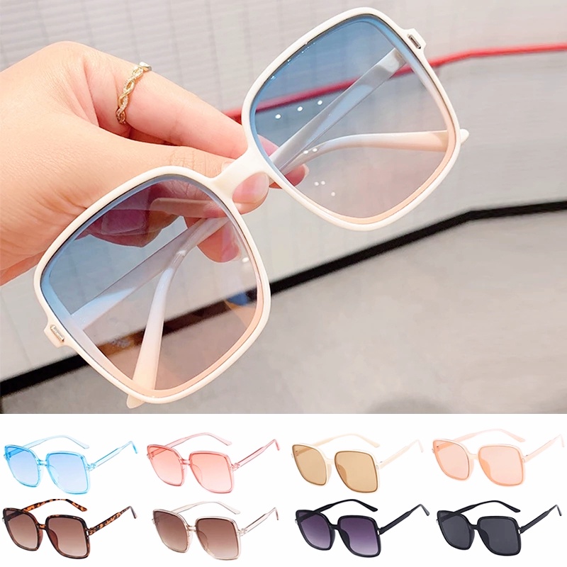Kính Mát Gọng Vuông Oversize Phong Cách Cổ Điển Chống Tia UV Thời Trang Dành Cho Nữ