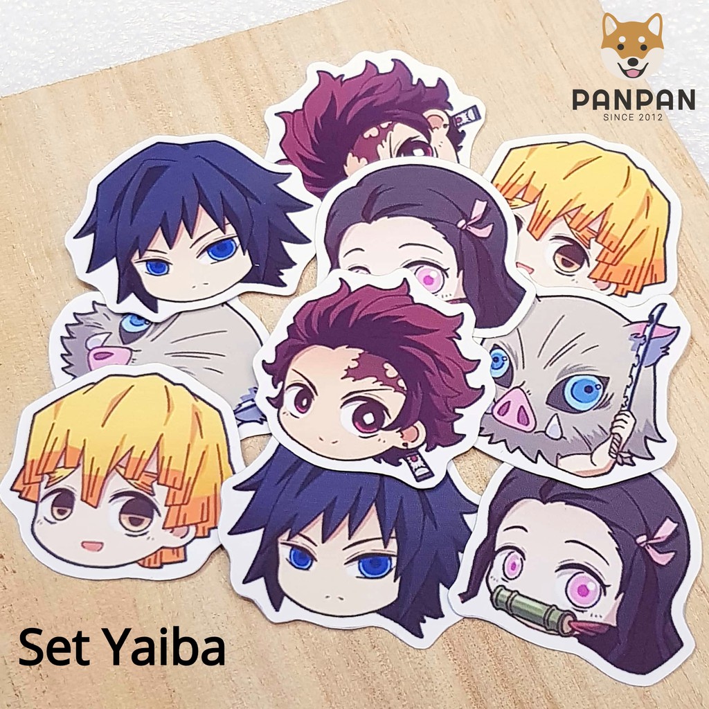 Sticker Set Nhiều Series (10 HÌNH) - Học Viện Siêu Anh Hùng, Thanh gươm diệt quỷ, Bungou Stray Dogs, Miền Đất Hứa