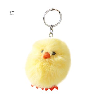 Móc khóa gà bông dễ thương