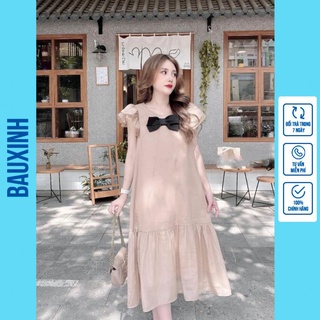 Váy bầu thời trang thiết kế bauxinh đầm bầu suông dài mùa hè