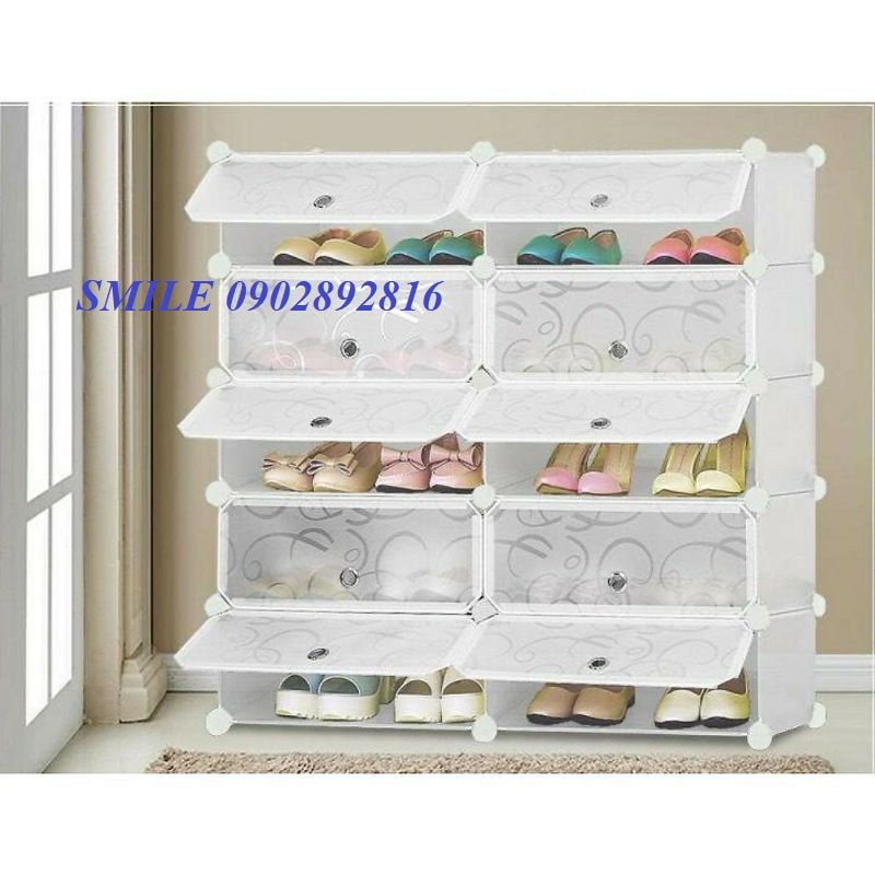 {MẪU MỚI} Tủ Giày Lắp Ghép Đa Năng 10 ô ( chọn màu theo phân loại)