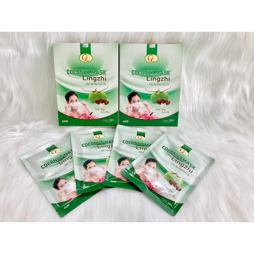 Mặt Nạ Dừa Linh Chi (Hộp 4 cái)