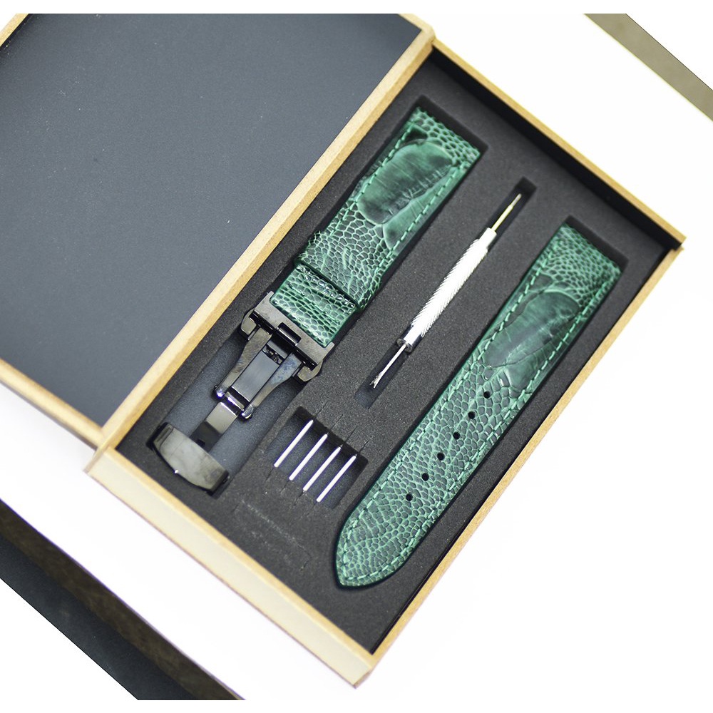 Dây đồng hồ da đà điểu siêu bền cao cấp xịn