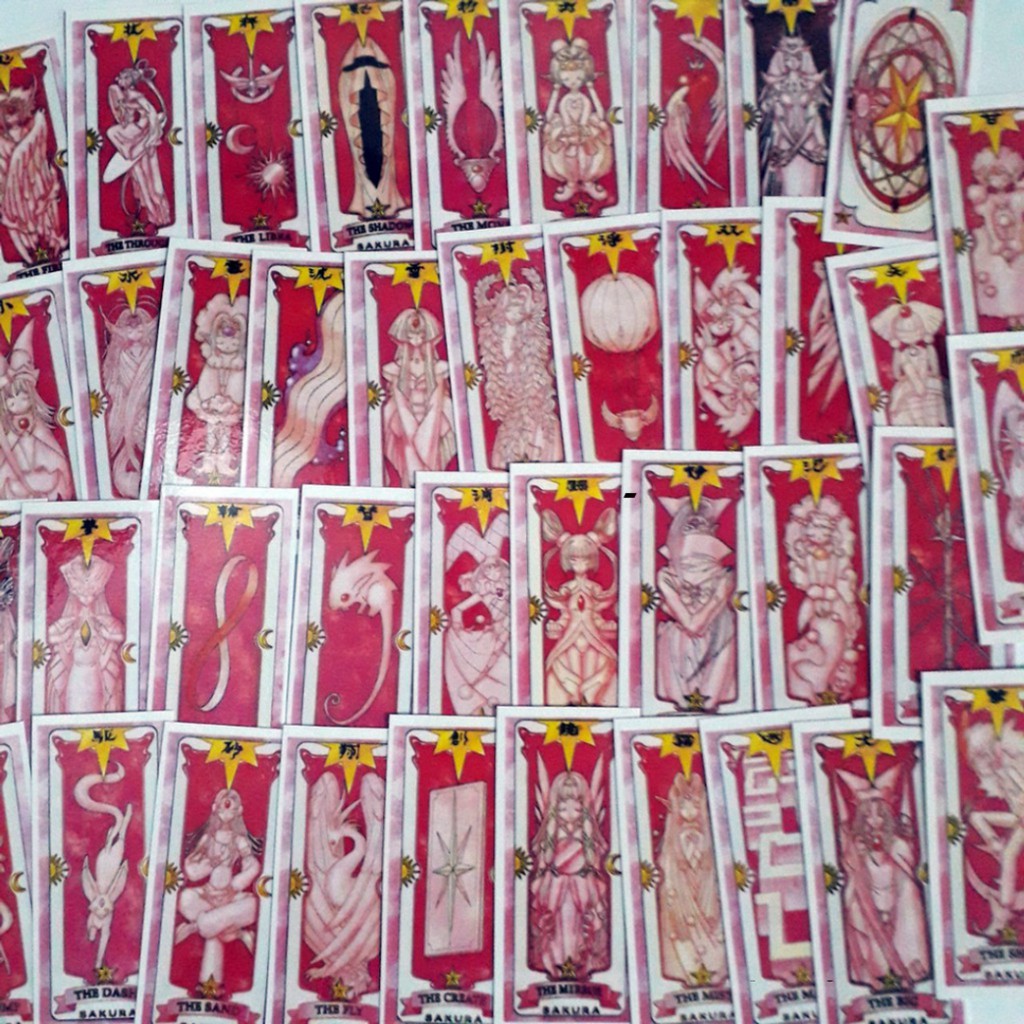 Bộ 54 sticker lá bài clow SAKURA