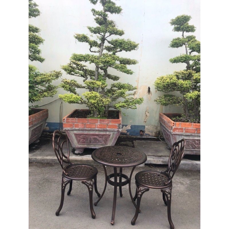 Bộ Bàn Ghế Sân Vườn Nhôm Đúc - Bàn Ghế Ngoài Trời Nhập Khẩu Bền Đẹp Chịu Nắng Mưa LinhLandecor