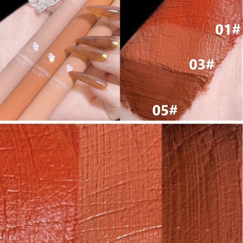 Set 3 son kem lì MAFFICK mịn lì Chestnut Velvet Lip Mud Gift Set MAFI18 | Thế Giới Skin Care