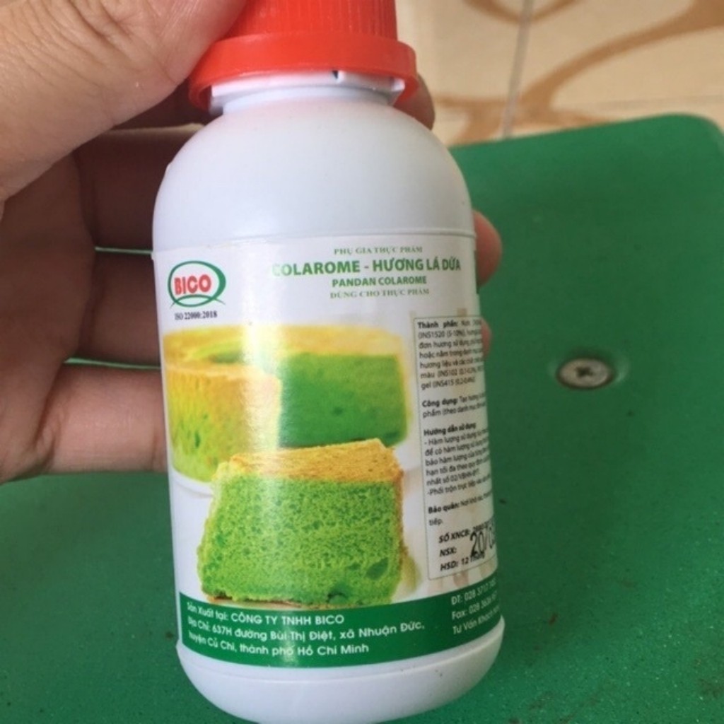 hương lá dứa/hương vani có màu BICO lọ 100ml