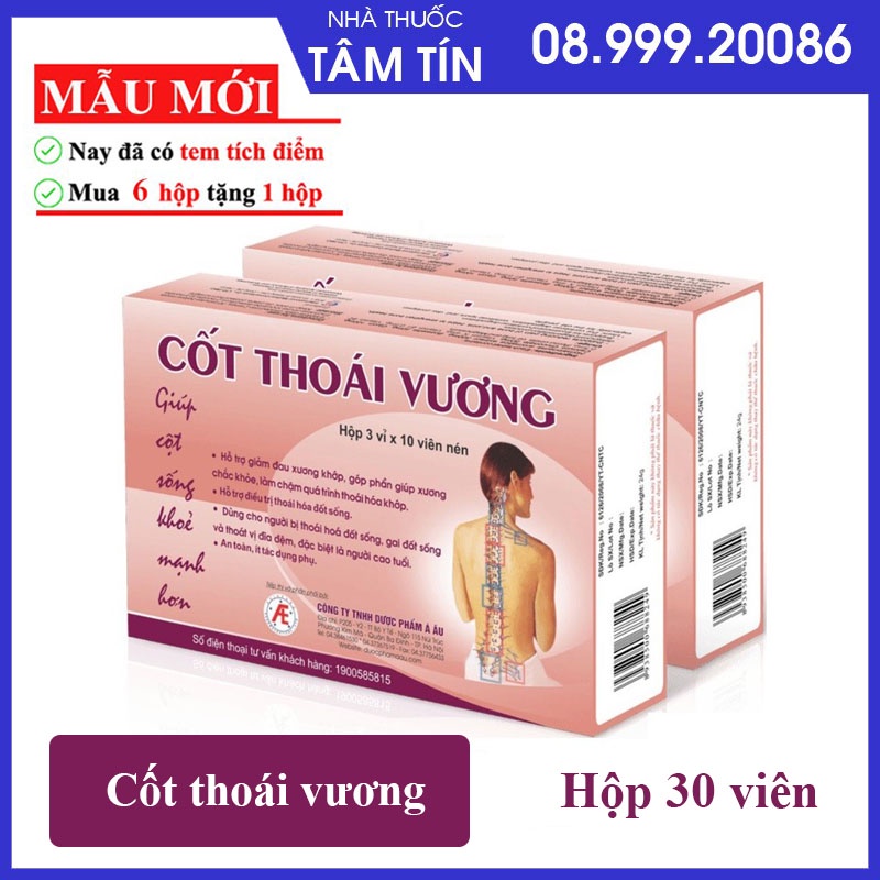 [CHÍNH HÃNG TÍCH ĐIỂM NHẬN QUÀ ]  Viên Uống CỐT THOÁI VƯƠNG - Mua 6 tặng 1