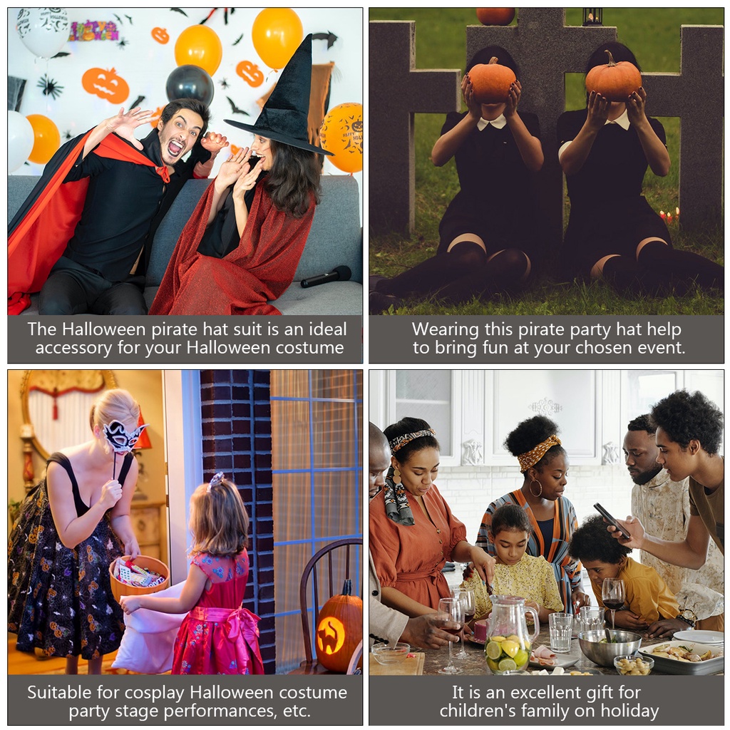 Bộ Đồ Hóa Trang Cướp Biển Caribbean 3 Món Thời Trang Cho Bé Dịp Halloween