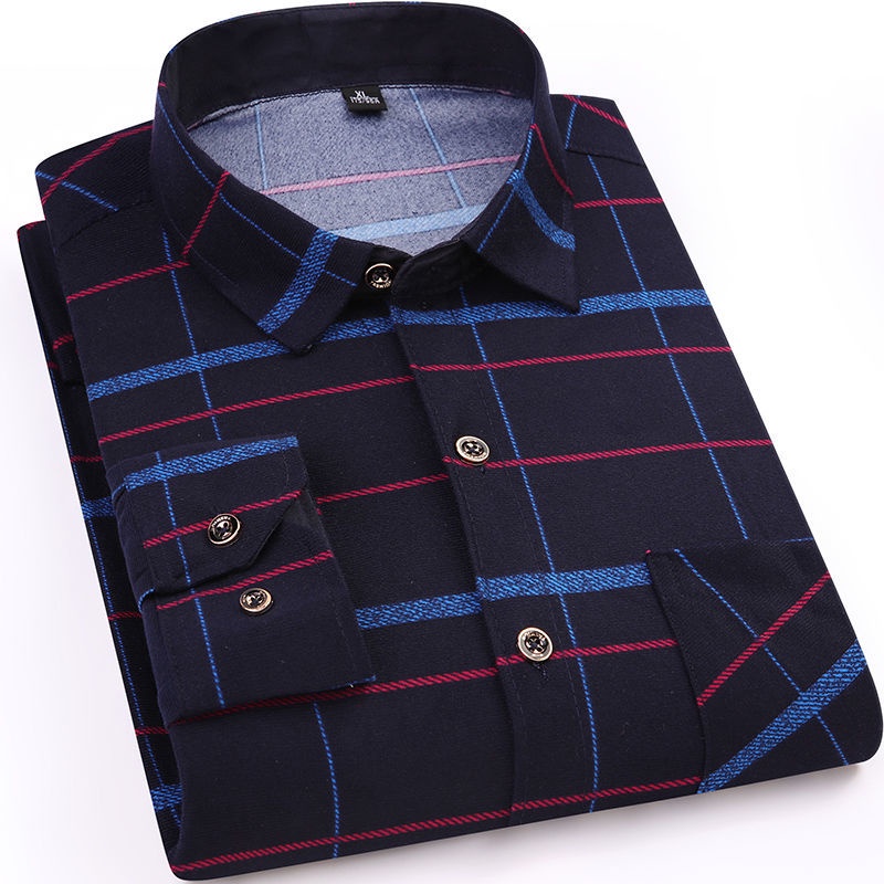 Áo Sơ Mi Nam Tay Dài Họa Tiết Kẻ Sọc Thời Trang Mới