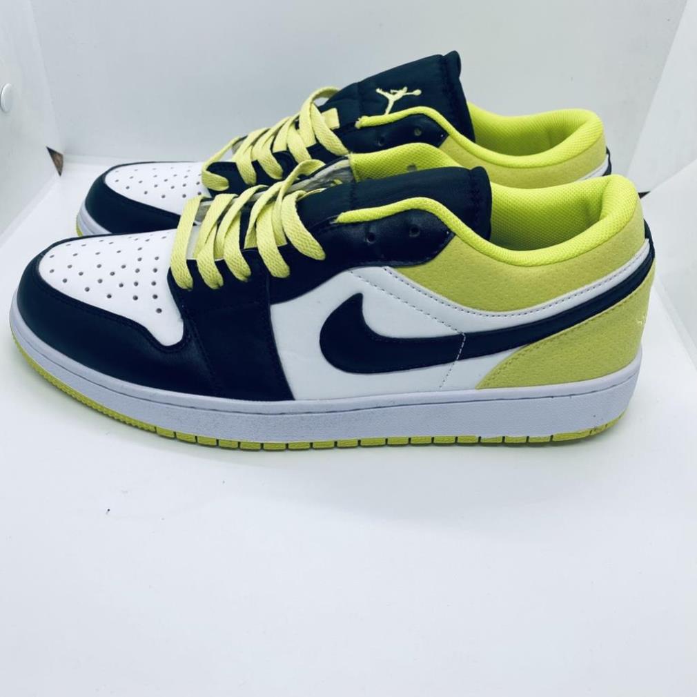 SẴN Giày Thể Thao Nam Nữ Sneaker Air Jordan 1 Cổ Thấp Xanh Neon Full Size 2022 Cao Cấp