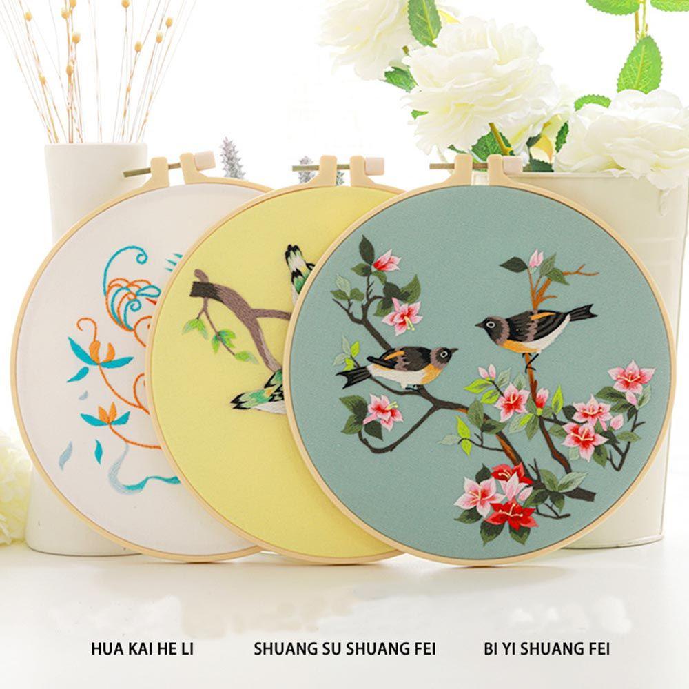 Khung Thêu Hình Hoa Nghệ Thuật Cho Người Mới Bắt Đầu DIY