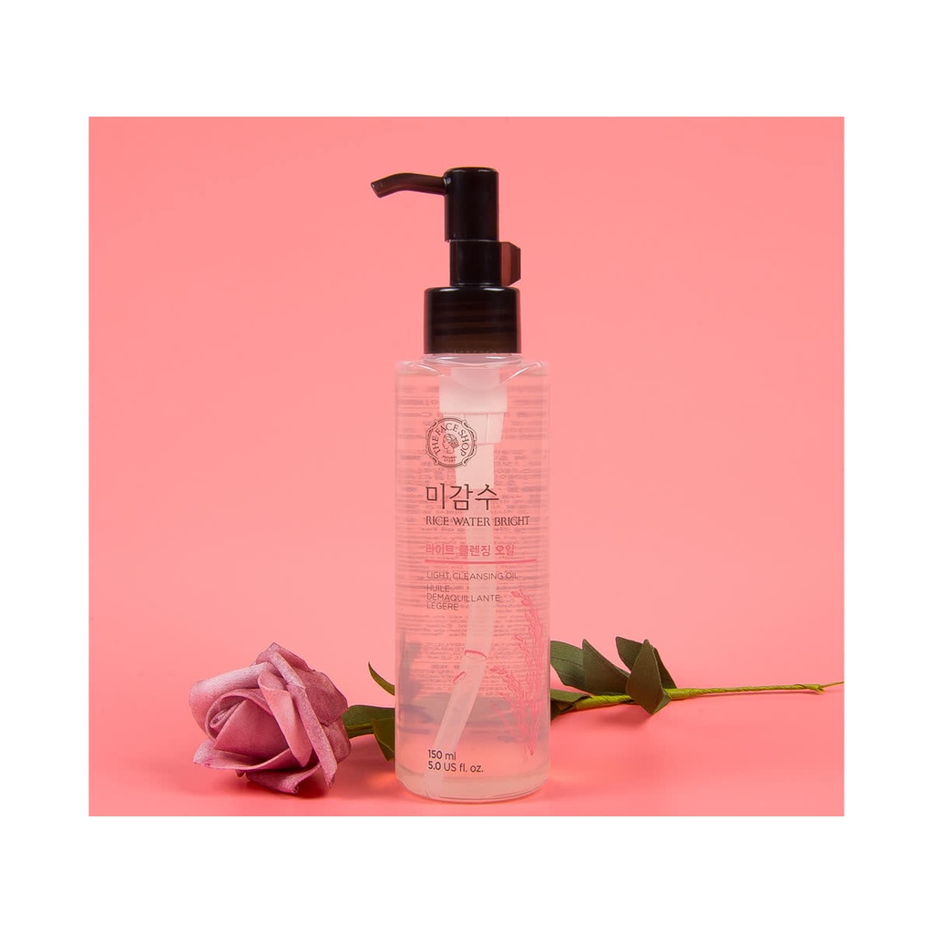 [Hỏa tốc] Dầu tẩy trang làm sáng da TheFaceShop Rice Water Bright Light Facial Cleansing Oil (150ml)