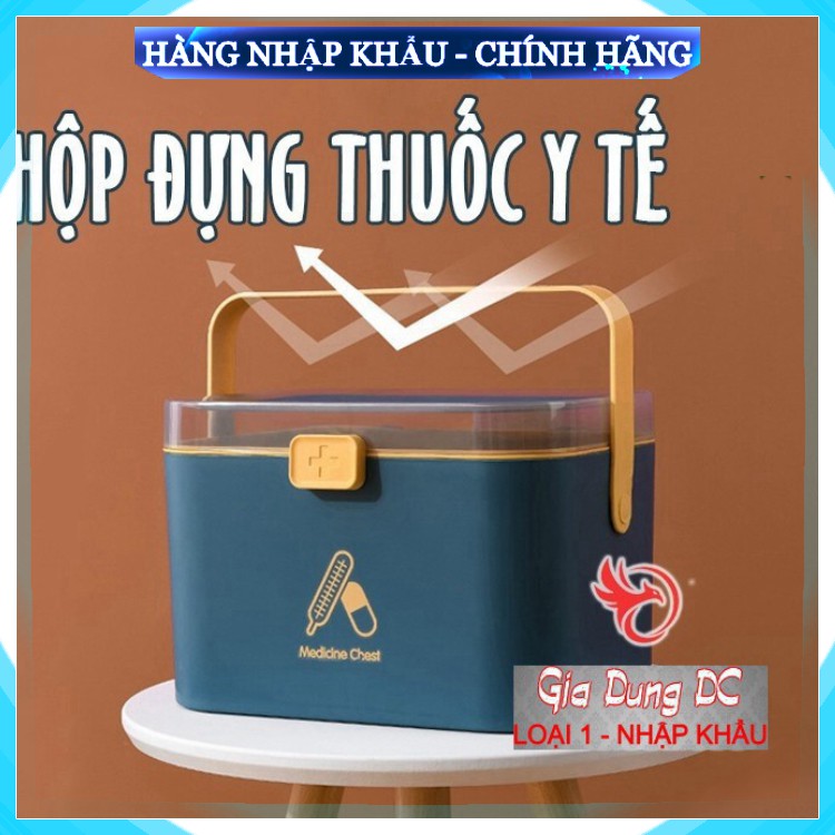 [Sản Phẩm Loại 1] Hộp đựng thuốc y tế cho cá nhân gia đình, có khay uống thuốc tây tiện lợi bằng nhựa cỡ lớn