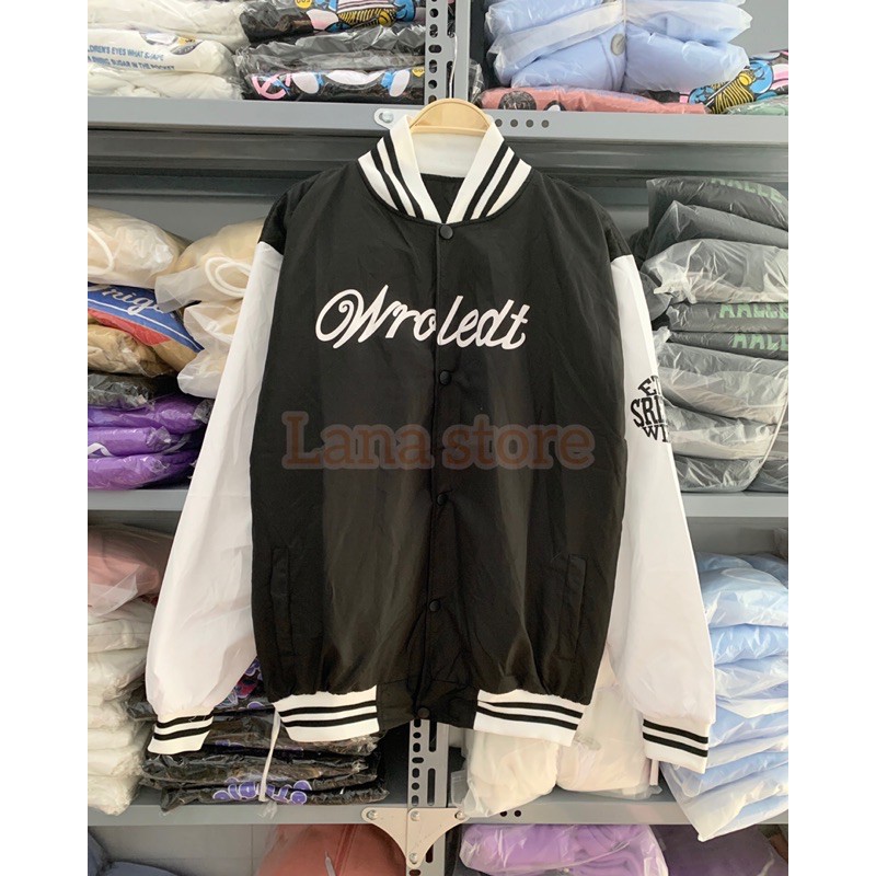 [Ảnh Thật] Áo Bomber Dù 2 lớp in Wrolet - Form chuẩn Unisex Nam Nữ Couple Freesize | BigBuy360 - bigbuy360.vn