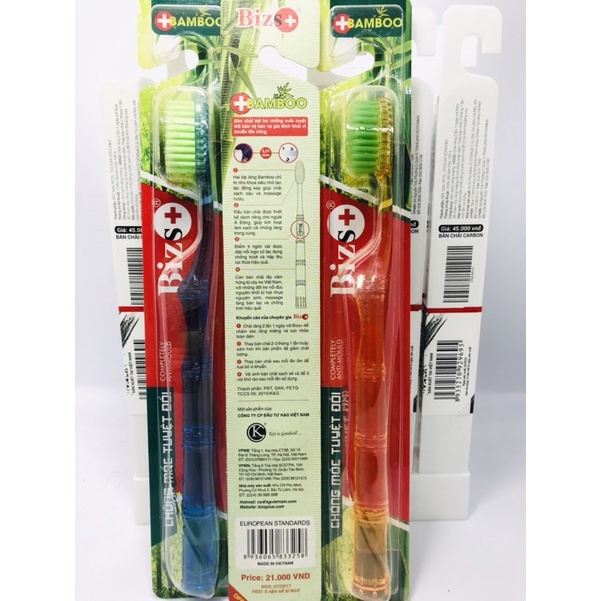 Bàn Chải Đánh Răng Bizs+ Tinh Chất Ngọc Trai/Carbon bị Siêu Mềm/ Zhenshine