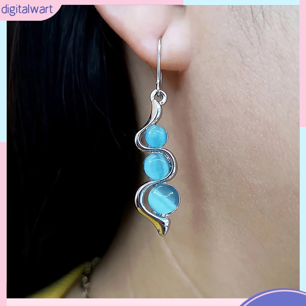 Đôi khuyên tai đính đá opal giả thời trang cho nữ