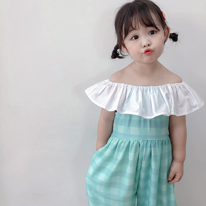 Áo liền quần Quần Dài Phong Cách Mùa Hè Cho Bé Gái
