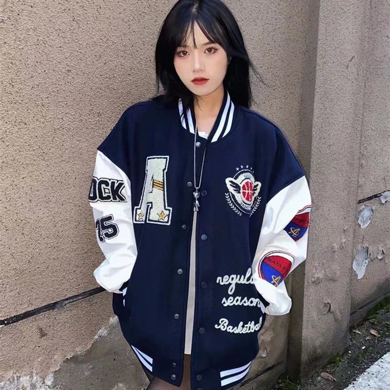 Áo khoác bóng chày màu navy