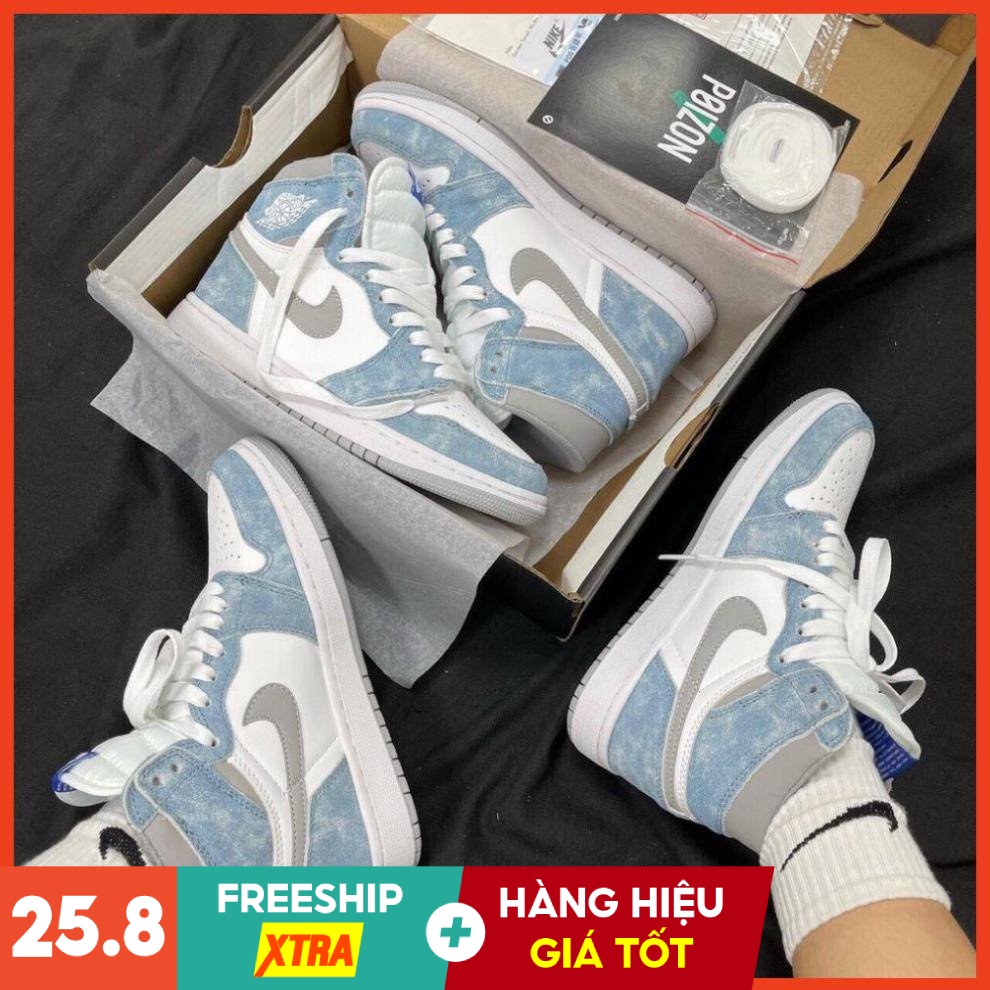 Giày Sneaker Nam Nữ Hyper Royal Cao Cổ - Giày Thể Thao Nam Nữ JD hyper royal Xanh Dương Cổ Cao