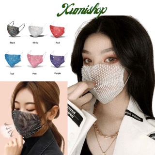 [HÀNG MỚI VỀ] Khẩu Trang Đính Đá Pha Lê Kim Sa Lấp Lánh Kim Tuyến Khẩu Trang Hot Trend Tiktok Sắc Màu Nhiều Màu XUMI800