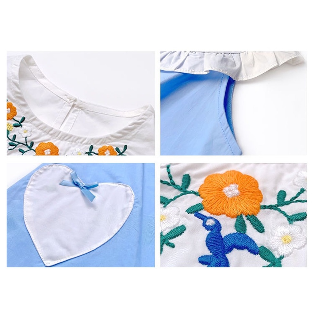 Đầm Không Tay Chất Liệu Cotton Thiết Kế Mới Thời Trang Mùa Hè Dành Cho Bé Gái