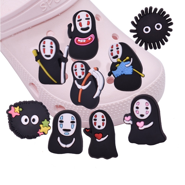 Ghim Cài Hình Vô Diện Dễ Thương Trang Trí Giày Croc Pins Anime Jibitz Charm Spirited Away Jibits Croc Pins