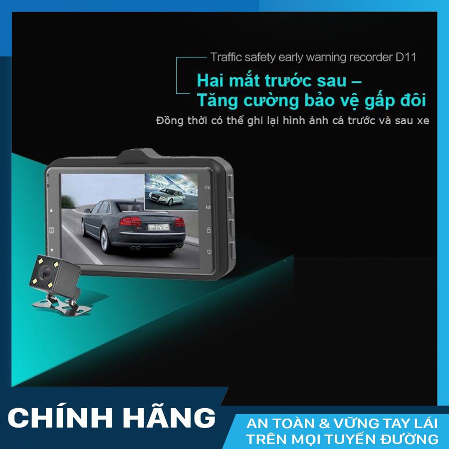 Camera hành trình Acumen D11 có camera lùi + thẻ nhớ 16GB Class 10 | BigBuy360 - bigbuy360.vn